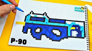 Aug Iz Pubg Risunki Po Kletochkam Avtomat Pixel Art Youtube