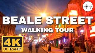 [4K] BEALE STREET WALKING TOUR│MEMPHIS, TENNESSEE, USA 🇺🇸 │