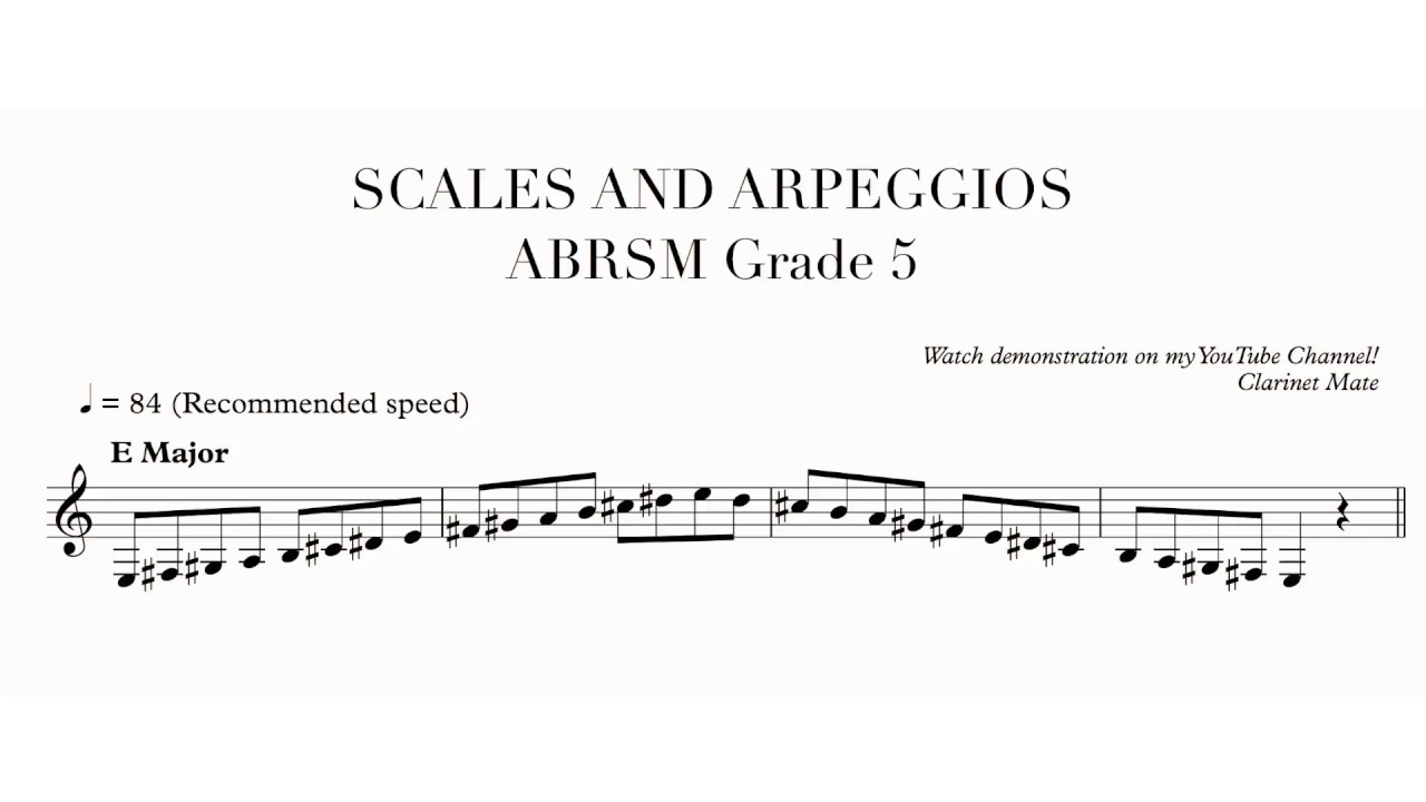 [2018-21 Clarinet Grade 5 ABRSM] Scales And Arpeggios With Harmonic ...