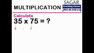 Fast Multiplication Trick : 35 x 75 | Sagar Coaching Classes