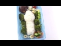 disney frozen olaf bento lunch box【kyaraben】ディズニーオラフ弁当（キャラ弁）の作り方【簡単キャラ弁】