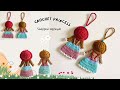 crochet tutorial princess flower for bag ( subtitle )