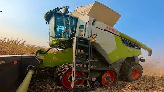 This giant Claas LEXION 8700 showed up at our farm in Iowa.