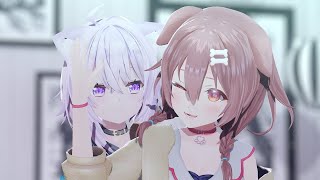 【MMDホロライブ】猫又おかゆと戌神ころねで「No title」【バーチャルYouTuber】【1080p】