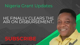 HE FINALLY CLEARS THE AIR ON DISBURSEMENT.. #money #funding