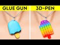 3D-PEN VS. GLUE GUN || Colorful DIY Jewelry Ideas, Mini Crafts And Cheap Repair Tricks