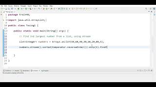 Find out second largest number in a list using java 8 stream #java8 #stream #javaprogramming