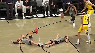 Blake Griffin and Joe Harris with a HARD collision 👀 Nets vs Pacers
