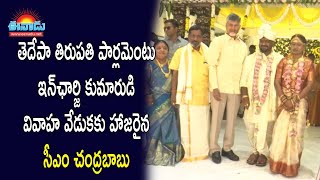 తెదేపా తిరుపతి పార్లమెంటు ఇన్‌ఛార్జి కుమారుడి వివాహానికి హాజరైన సీఎం చంద్రబాబు@eenadu-news