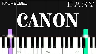 Canon In D - Pachelbel | EASY Piano Tutorial