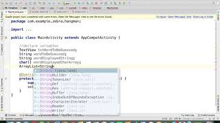 Java - Declare Variables | Hangman Android App