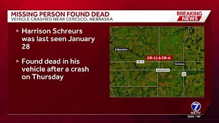 Lincoln police find body of missing man who was involved in Saunders County crash