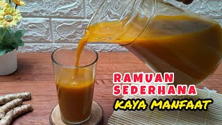 Cara membuat jamu kunyit asam sehat segar kaya manfaat #minumanherbal #jamukunyitasam #kunyitasam