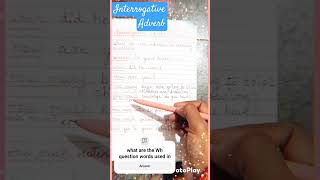 #english  grammar / Interrogative adverb/ beautiful examples/ Arshiya Hadagali #learnenglishgrammar