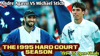 Andre Agassi VS Michael Stich 1994 US Open Finals - The 1995 Hard Court Season Preview #6