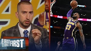 Nick Wright evaluates LeBron's performance in Lakers' win over Pelicans | NBA | FIRST THINGS FIRST