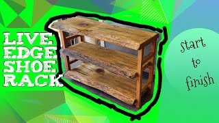 Live Edge Shoe Rack - Start To Finish! #4k #woodworking #nature