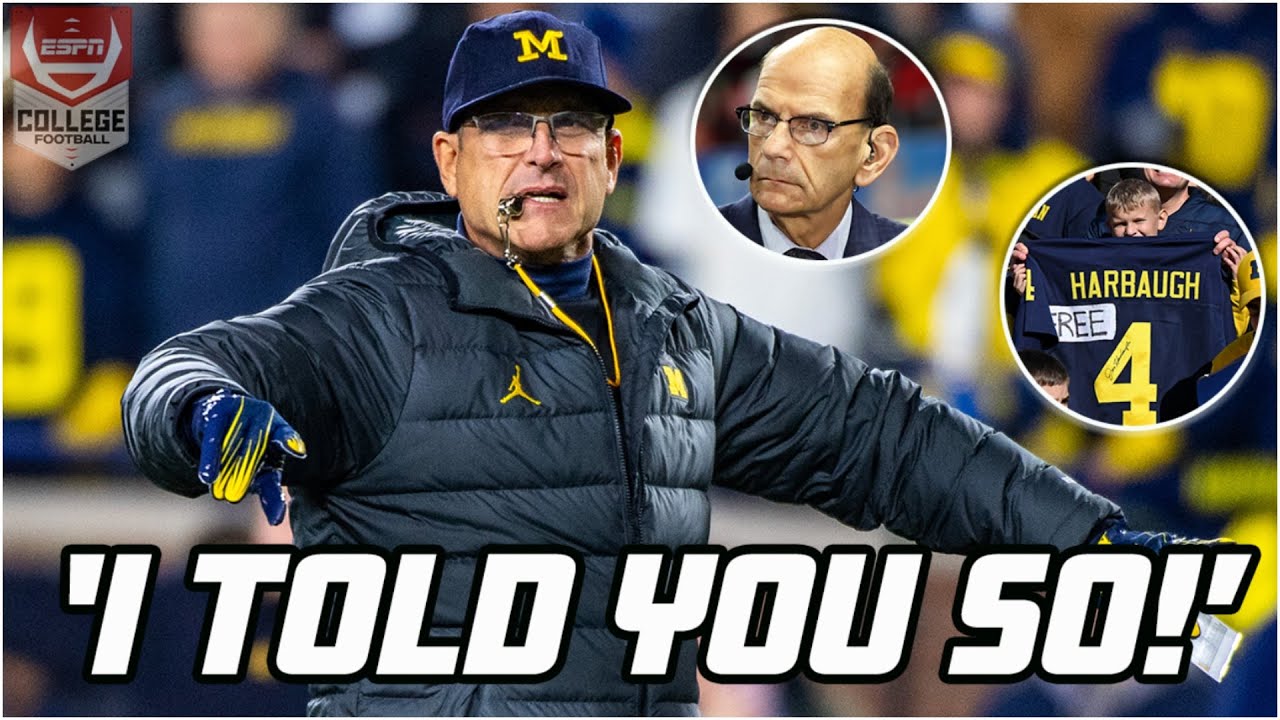 How Did Michigan VINDICATE Jim Harbaugh?! - Paul Finebaum Is CONFUSED ...