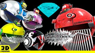 Pacman \u0026 Chain Chomp VS GIANT ROBOT PACMAN