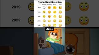 Flushed emoji evolution 😨