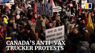 Canada cracks down on anti-vax trucker protests, seize fuel and ban honking