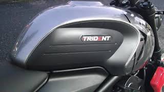 TRIUMPH TRIDENT６６０  アイドリング音 足つきチェック　数値より、高く感じました。