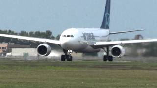 Air Transat A332 departing YUL on runway 24L