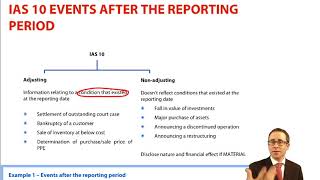 IAS 10 Events after the reporting period - CIMA F1 Financial Reporting