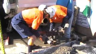 Concrete Pump Safety - Water Washout Concrete Pumping High Rise