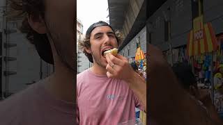 Luke Damant eats $1.30 coconut pancakes in Indonesia 🇮🇩 #shorts