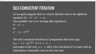 Lecture 17 - Bisection method & self-consistent iteration method: root finding in C++