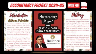 Accountancy Project Class 12th 2024-25 | Specific Project On Reliance  (Ratio + Cash Flow Statement)