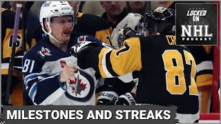 Sidney Crosby Reaches a Milestone, the Jets Get Back to Winning \u0026 the Red Wings Win for a New Coach