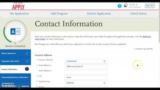 CSU Application: Personal Information