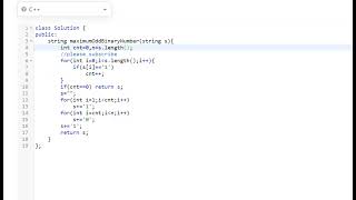 8048. Maximum Odd Binary Number Leetcode Weekly Contest 364 #leetcode #contest #subscribe