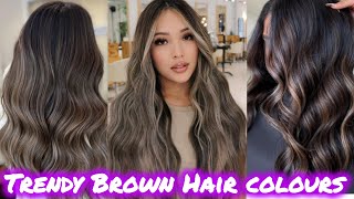 Trendy Brown Hair Color Ideas | Best 30 ash brown haircolour Trends 2024-25|#stylesforall #haircolor