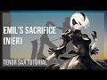 How to play Emil's Sacrifice (NieR) by Keiichi Okabe on Tenor Sax (Tutorial)