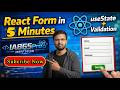 React JS Form Handling Tutorial | useState + Validation (Beginner Friendly 2026)