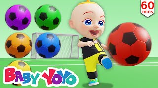The Colors Song (Soccer Game Play) + more nursery rhymes & Kids songs - Baby yoyo