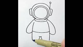 Easy Drawing Tricks Of Astronaut