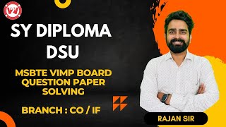 Unit 3 - Stack DSU | MBSTE DSU VIMP Board Paper Sy diploma CO/IF | Rajan sir