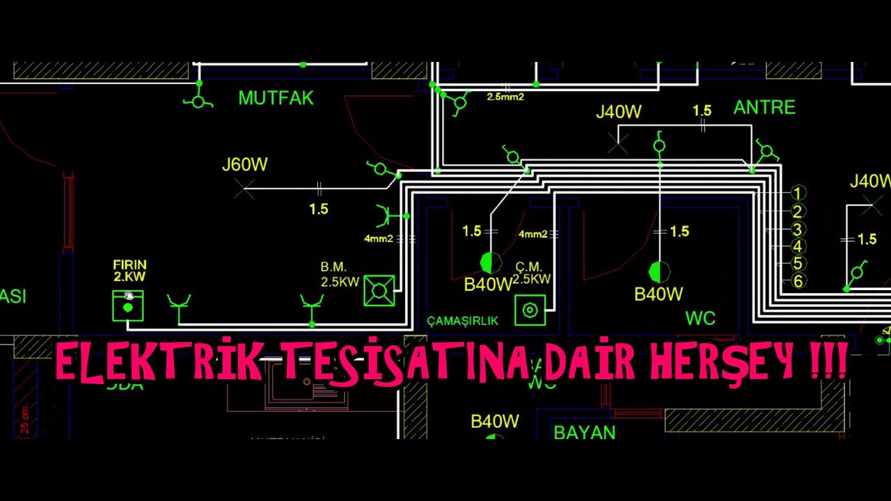 #ELEKTRİK #TESİSATI #PROJESİ / #ELEKTRİK #TESİSATINI #PROJE ÜZERİNDEN ...