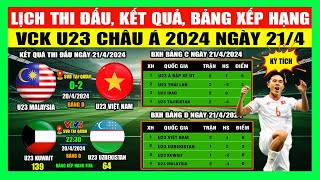 Lịch Thi Đấu, Kết Quả, Bảng Xếp Hạng VCK U23 Châu Á 2024 Ngày 21/4 | U23 Việt Nam Vào Vòng Tứ Kết