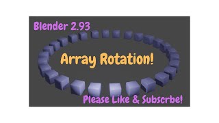 Blender 2.9: Array Modifier Rotation