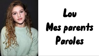 Lou - Mes parents (paroles)