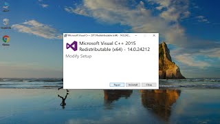 How to Repair Microsoft Visual C++ 2015 Redistributable in Windows 10 / 8 / 7