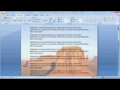 How to create a watermark in word | Picture watermark How to create a watermark in word | Picture watermark