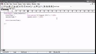 jQuery Tutorial 95 Days until event