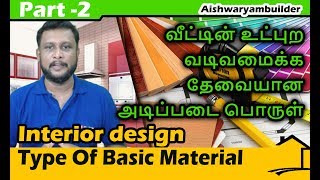 வீட்டின் உட்புற வடிவமைக்க தேவையான அடிப்படை பொருள் | Chennai, Home Interior Designers, Basic Material