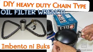 How to make Oil Filter Wrench | Heavy duty Chain Type | Imbento ni Buks Rider | DIY Filter wrench